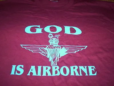 Buy God Is Airborne Paras Regiment T-shirt - All Sizes Available ARMY FORCES • 8.95£