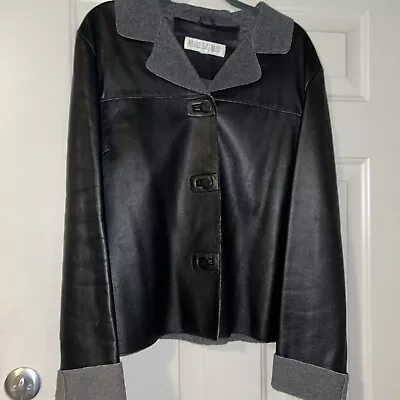 Buy Valerie Stevens Leather Jacket Women’s Size Large Black Genuine Lamb Leather • 28.35£