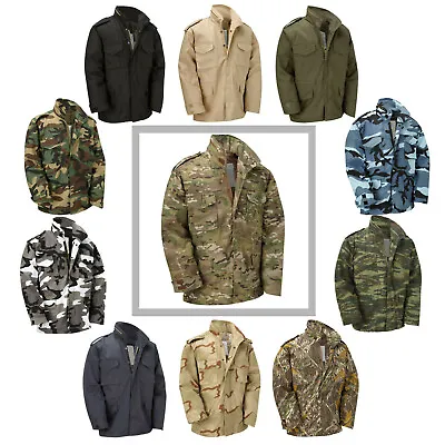 Buy M65 Jacket US Army Style Multicam MTP Lined Hooded Combat Military Uniform Coat • 48.44£