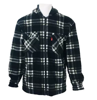Buy Padded Shirt Fur Lined Lumberjack Flannel Work Jacket Warm Thick Casual Top • 20.75£