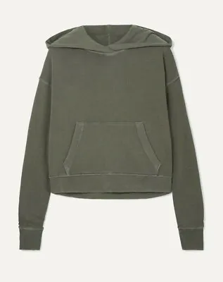 Buy James Perse  Hoodie Sweatshirt Cropped Military Camo Artillary Green ART XS / 0 • 189.44£