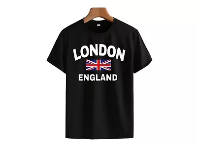 Buy London England Union Jack Unisex Souvenir Design Printed Tshirt Front & Back • 9.99£