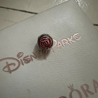 Buy Disney Pandora Belle Beauty And The Beast Rose Signature Charm (Used But Good) • 50£