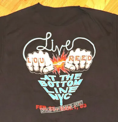 Buy *1980's LOU REED* Vtg Concert Tour T-shirt Rare! (M) 1983 NYC Velvet Underground • 568.34£