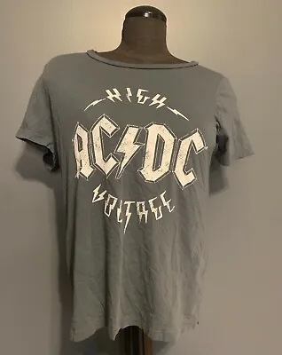 Buy AC/DC Band Shirt Ladies (L) HIGH VOLTAGE - Angus Young Bon Scott ACDC • 9.46£