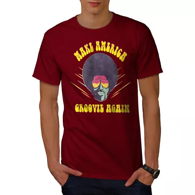 Buy Wellcoda Make America Mens T-shirt, Groovie Again Graphic Design Printed Tee • 15.99£