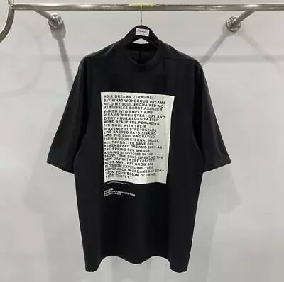 Buy RICK OWENS Text Printing Short Sleeve T-shirt • 35.99£