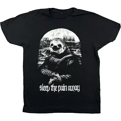 Buy T Shirt Black Graphic Tee Small Sleep The Pain Away Summer T Shirt S • 22.50£
