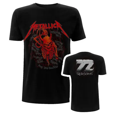 Buy Metallica T-Shirt 72 Seasons Screaming Red Rock Band New Black Official • 15.95£
