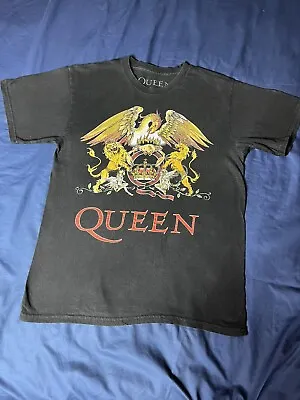 Buy Queen Band Official Merch Classic Crest Grey Short Sleeve Small Size Grunge Styl • 8.53£