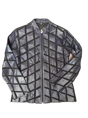 Buy Leather And Chiffon Super Soft Sexy Designer Jacket Hardly Worn S. 12/38 • 14.99£