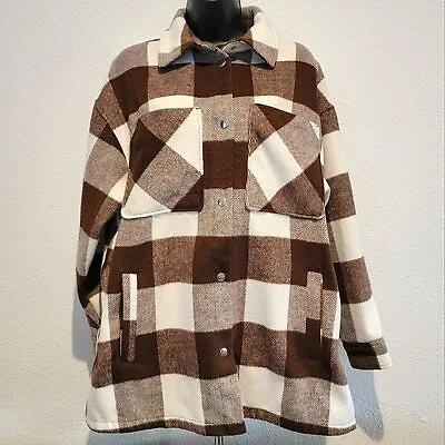 Buy H&M Plaid Checkered Brushed Twill Bloggers Favorite Shirt Jacket • 33.09£