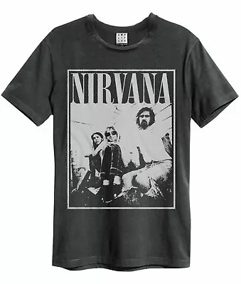 Buy Amplified Nirvana Group Shot Mens Charcoal T Shirt Nirvana Amplified T Shirt Tee • 24.95£