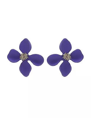 Buy AU OSFA MILLERS - Womens Fashion Jewellery -  Flower Paint Coated Stud Earrings • 13.26£