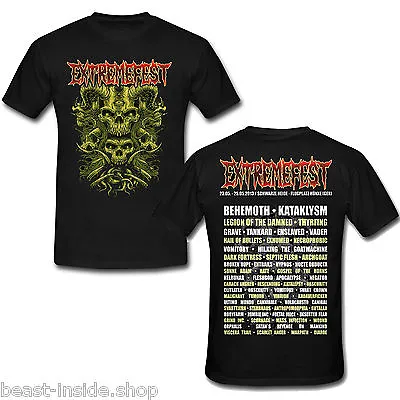 Buy EXTREMEFEST 2013 T-Shirt  BEHEMOTH - KATAKLYSM - VADER - HATE - VOMITORY - NEU! • 9.47£