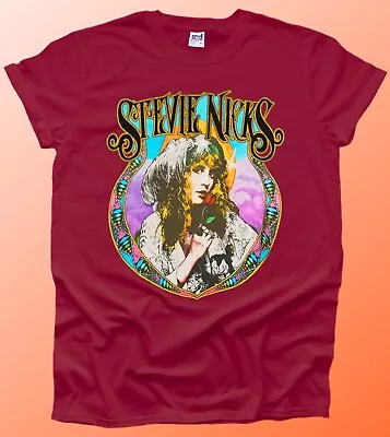 Buy Stevie Nicks Rock Hippy 70s 80s Love Music Men's Printed Woman Tshirt UK Wine • 9.99£