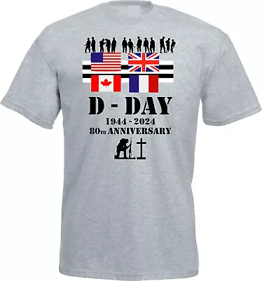 Buy D-Day 80th Anniversary T-Shirt, UK Remembrance Military WW2 Shirt,Unisex Tee Top • 10.99£