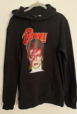 Buy David Bowie Printed  Black Hoodie Sweatshirt/ Pullover Size S Unisex • 18£