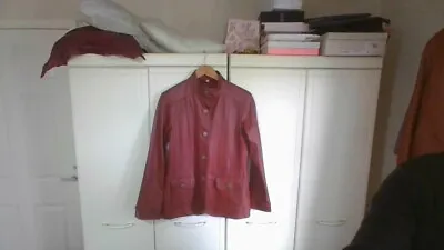 Buy Smart, Dark Tan (almost Red) Leather Jacket By CLASSICS Size 12 O/r 1305 • 15£