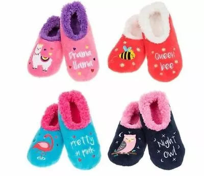 Buy Snoozies! Pretty In Pink Flamingo Drama Llama Night Owl Queen Bee Slippers • 12.99£