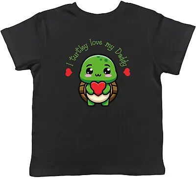 Buy Father's Day Kids T-Shirt I Turtley Love My Daddy Turtle Childrens Boys Girls • 5.99£