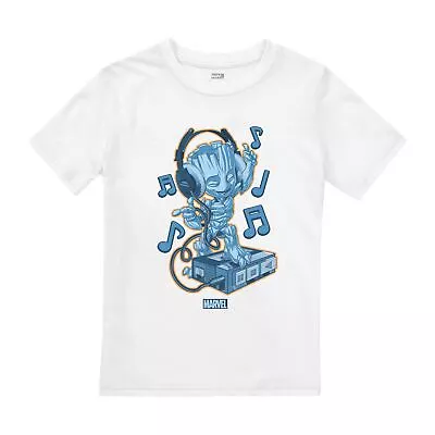 Buy Marvel Kids T-Shirt Baby Groot Headphones Guardians Of The Galaxy Official • 11.99£