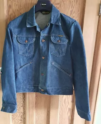 Buy Vintage Wrangler 1970's Denim Jacket Pit To Pit 21” Size 40 Very Nice Condition • 30£