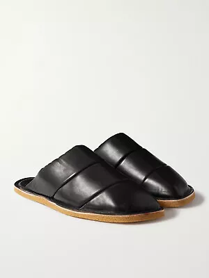 Buy Dries Van Noten Leather Slippers In Black Leather, Size 41 - BNWB, RRP £375 • 265£