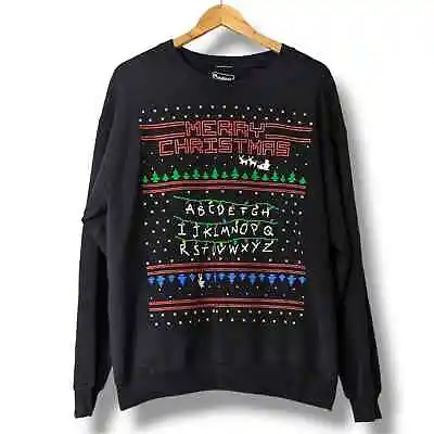Buy Stranger Things Retro Christmas Lights Xmas Video Game Sweatshirt: Adult Large • 21.60£