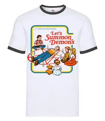 Buy Lets Summon Demons Cartoon 90s Sci Fi Horror Halloween Film Movie T Shirt • 9.99£