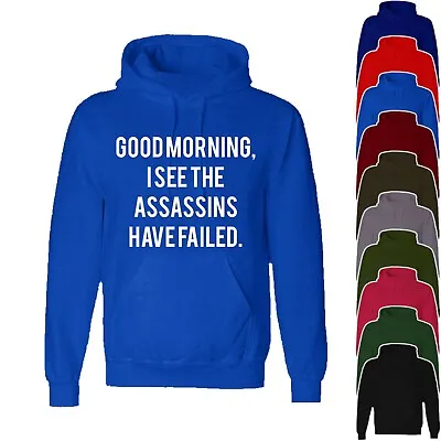 Buy Good Morning Assassin! Unisex Hoodie, Funny Hoody Dad Mum Ideal Gift Joke • 21.99£