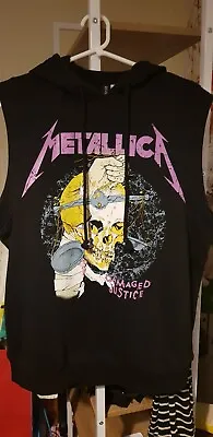 Buy Metallica Damaged Justice Sleeveless Hoodie H&M, Xs, Excellent Condition • 20£