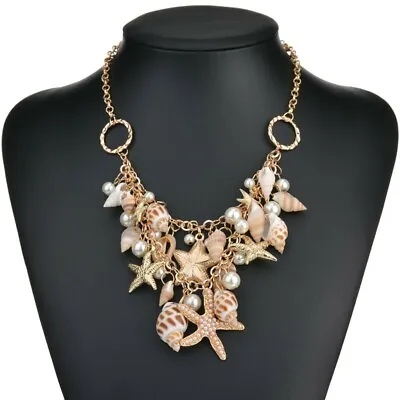Buy Women Shell Star Necklace Tie Choker Natural Boho Jewelry Gypsy Bohemian Ethnic • 4.99£