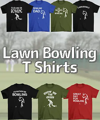 Buy Lawn Bowls Various T-Shirts Flat Green Bowling New Designs • 12.99£