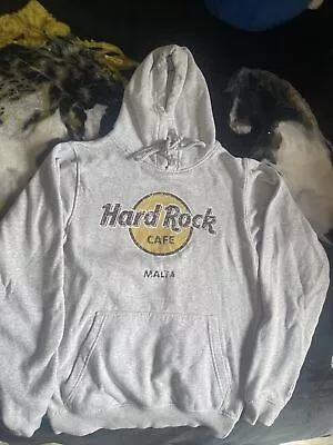 Buy HARD ROCK CAFE Womens Malta Graphic Hoodie Jumper UK 10 Small Grey Cotton  • 14.99£