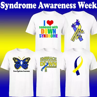 Buy World Down Syndrome Day Mens T Shirt WDSD Down Syndrome Awareness Tee Top • 9.99£