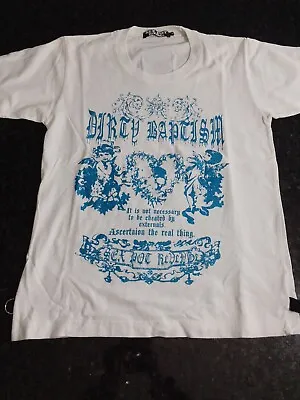 Buy Sex Pot Revenge Dirty Baptism Japanese Punk Cherub Glitter Print  White T-shirt • 11£