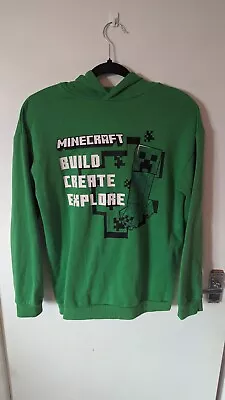 Buy Kids Boys Girls Minecraft Green Creeper Hooded Hoodie Top Age 13-14 Years • 0.99£