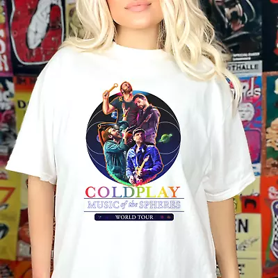Buy Coldplay  Music Of The Spheres World Tour  Unisex Heavy Cotton T-SHIRT S-3XL 🔥 • 24.03£