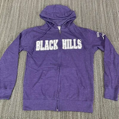 Buy Black Hills Hoodie Sweatshirt Womens Purple Full Zip South Dakota Delta Fleece • 2.88£