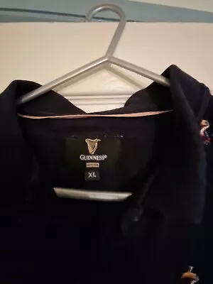 Buy Guinness Toucan Polo Shirt Large XL Navy Top Tshirt • 4.99£