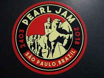 Buy PEARL JAM Sao Paulo Brazil 2018 STICKER Decal New Concert Tour Merch • 8.50£