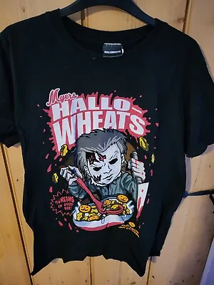 Buy Halloween Michael Myers 'Hallo-Wheats' Black Horror T Shirt Size M • 7.99£