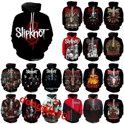 Buy Mens Womens Slipknot 3D Hooded Hoodies Sweatshirt Pullover Coat Jumper Tops Gift • 13.19£
