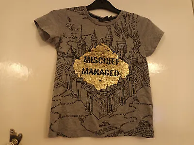 Buy Primark Harry Potter Marauders Map Mischief Managed Top T Shirt - 9 - 10 Years • 5.50£