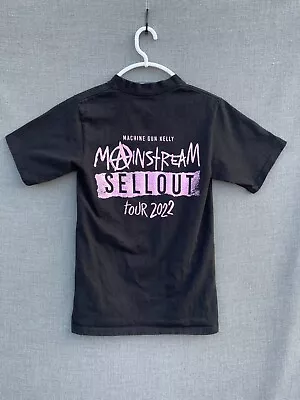 Buy Machine Gun Kelly Shirt Womens Small Black Concert Pink Mainstream Sellout MGK • 15.95£