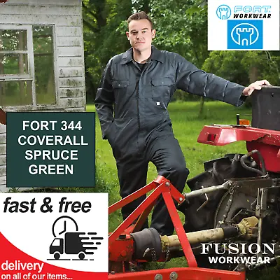Buy Coveralls.spruce Green,farm,overalls,boilersuit,stud,vets,work,dairy,quality,ppe • 19.99£