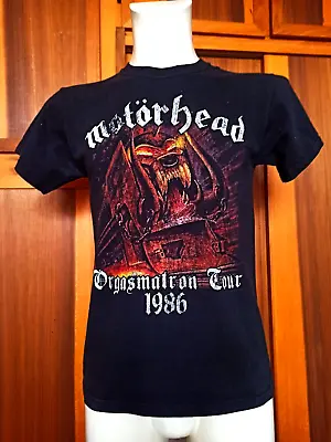 Buy 1986 Motorhead Orgasmatron Tour Heavy Metal Jersey Vintage Knit T-Shirt Rare • 56.43£