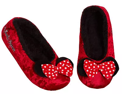 Buy Minnie Mouse Slippers For Women Girls Teens Disney Slip On Ballet Slipper Socks  • 14.95£