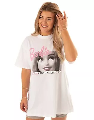Buy Barbie Oversized T-Shirt Womens Ladies Doll Inspirational White Top • 16.95£